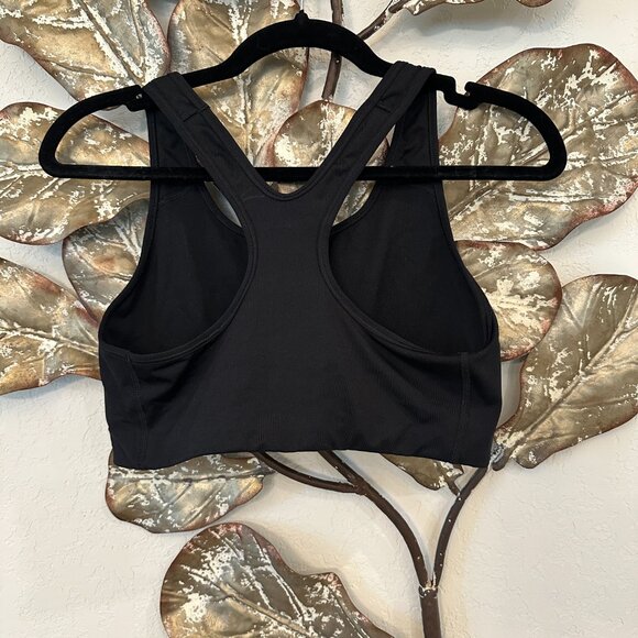 Nike Black Sports Bra Large | White Logo Dri-FIT - Picture 4 of 5